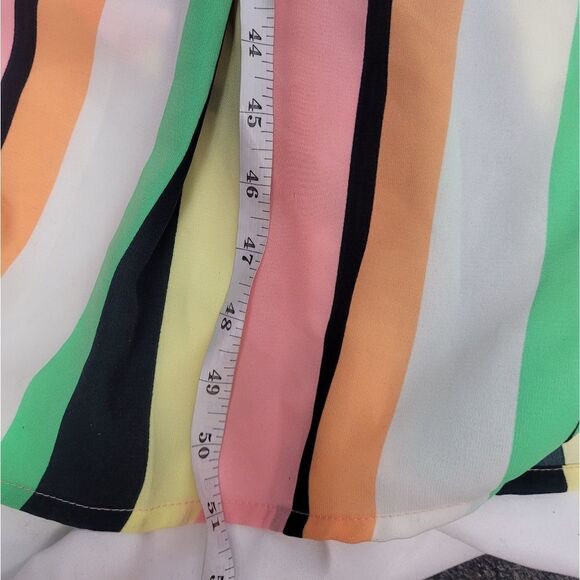 ASOS dress long sleeve wrap polyester maxi in stripe 4 - Picture 10 of 11